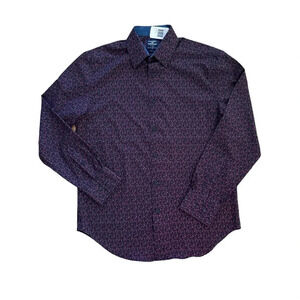 Society of Threads Floral Shirt 4-way stretch Slim Fit No Iron Long Sleeve M NWT